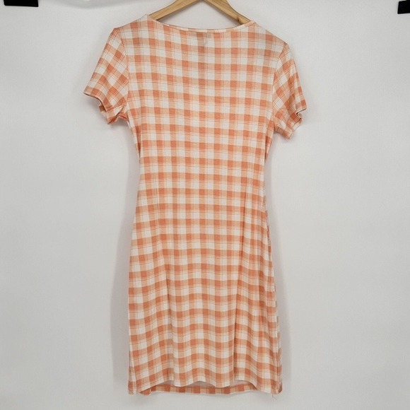 NWT 41Hawthorn Women Orange Casual Dress‎ Medium Plaid - Picture 7 of 9